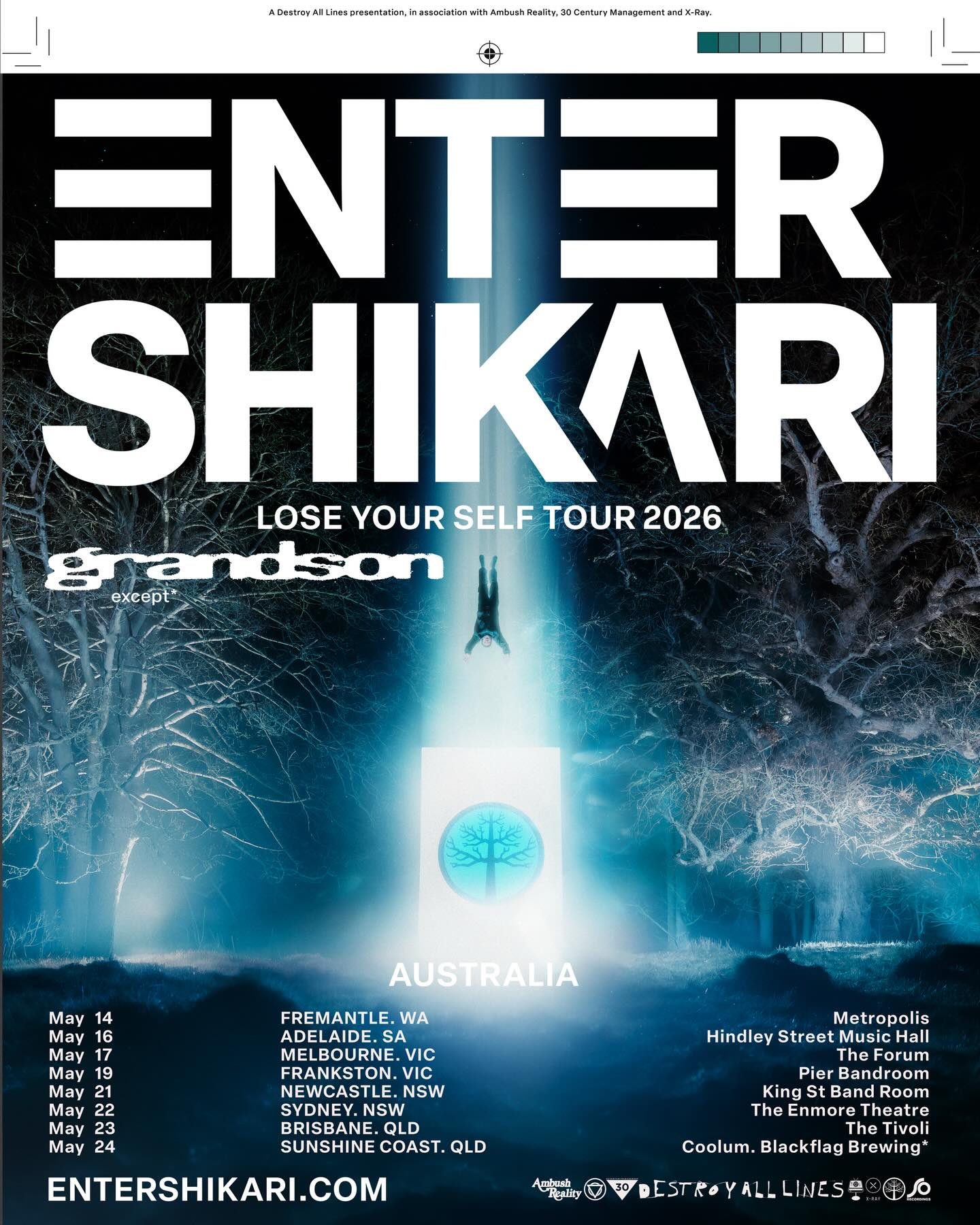Enter Shikari Lose Your Self Tour Poster 2026
