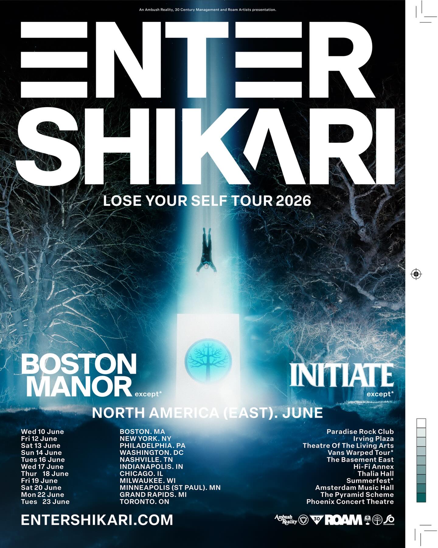 Enter Shikari Lose Your Self Tour Poster 2026