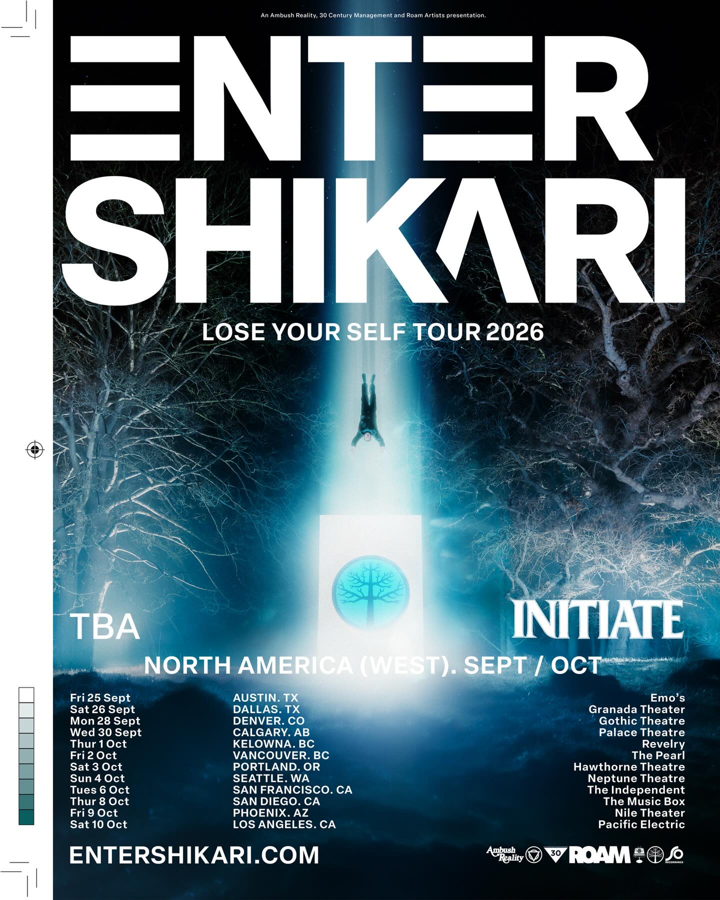 Enter Shikari Lose Your Self Tour Poster 2026