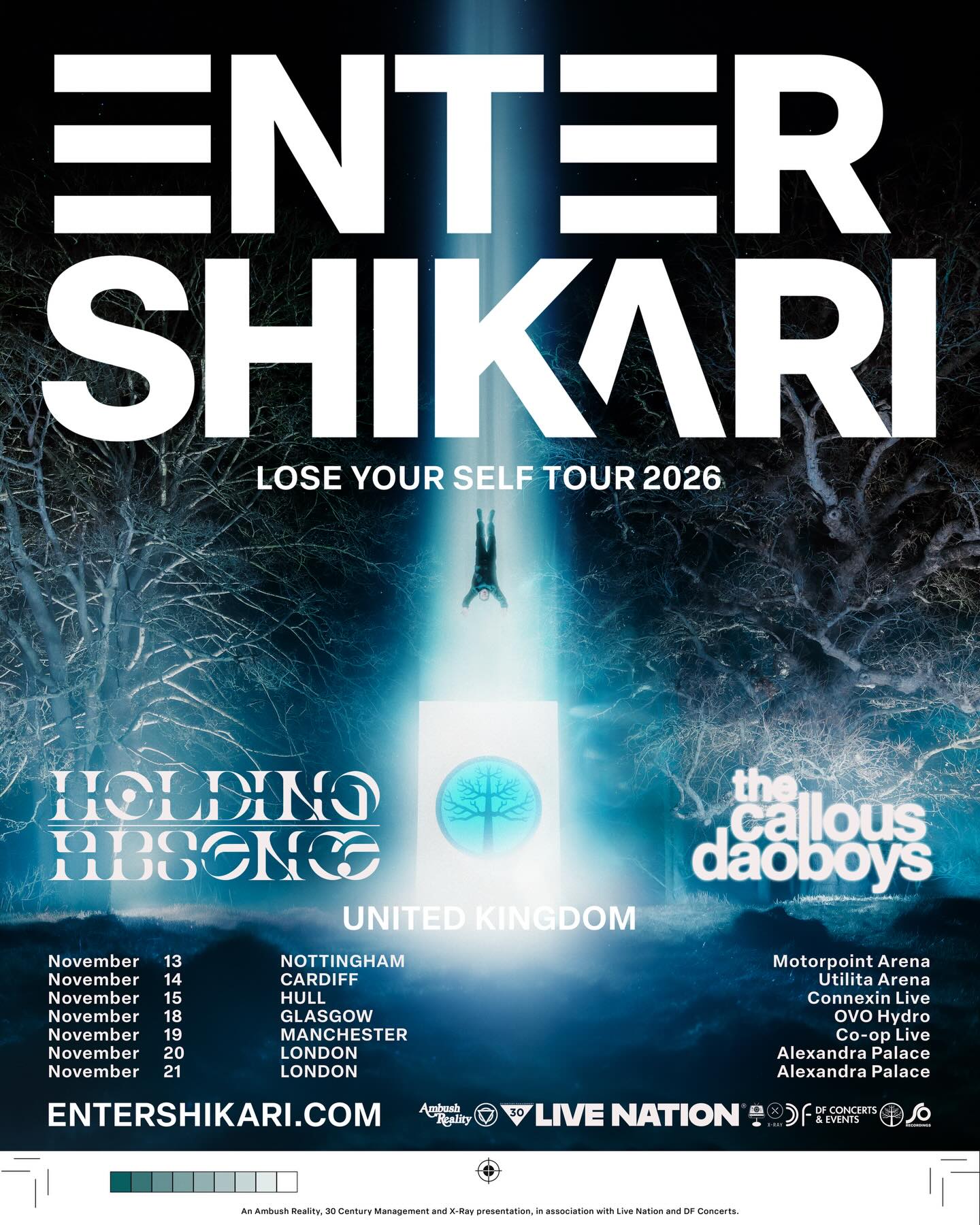 Enter Shikari Lose Your Self Tour Poster 2026